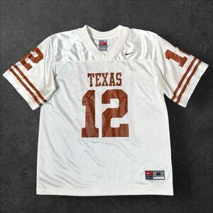Vintage Nike Team Texas Longhorns #12 NCAA Football Jersey Adult Size M White